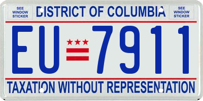 DC license plate EU7911