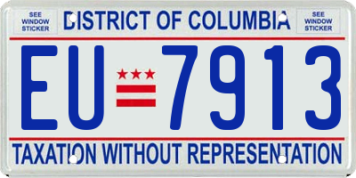DC license plate EU7913