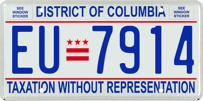 DC license plate EU7914