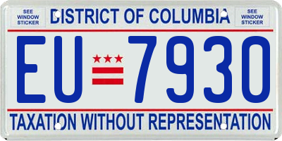 DC license plate EU7930