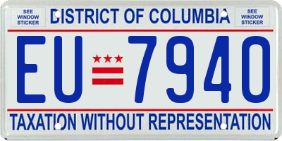 DC license plate EU7940