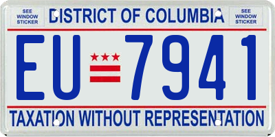 DC license plate EU7941