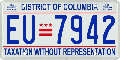 DC license plate EU7942