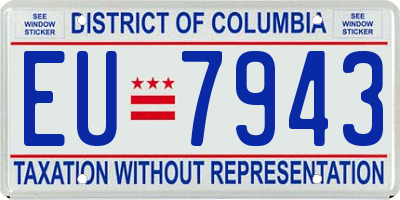 DC license plate EU7943