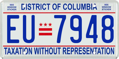 DC license plate EU7948