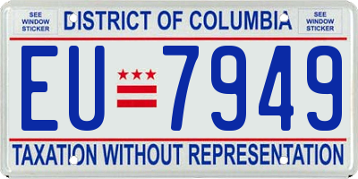 DC license plate EU7949