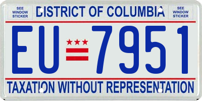 DC license plate EU7951
