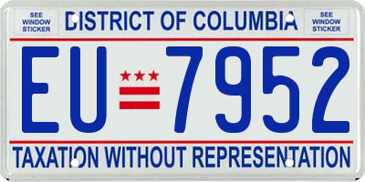 DC license plate EU7952