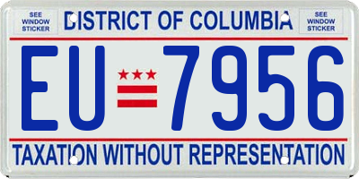 DC license plate EU7956