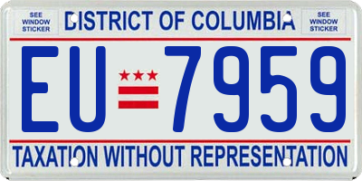 DC license plate EU7959