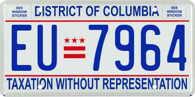 DC license plate EU7964