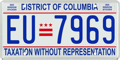DC license plate EU7969