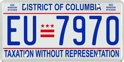 DC license plate EU7970