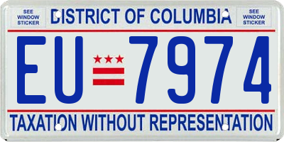 DC license plate EU7974