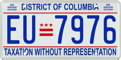 DC license plate EU7976