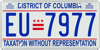 DC license plate EU7977