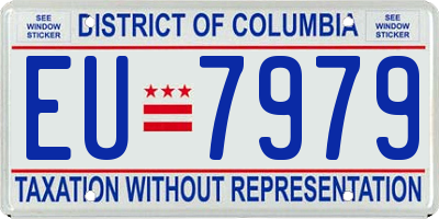 DC license plate EU7979