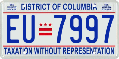 DC license plate EU7997