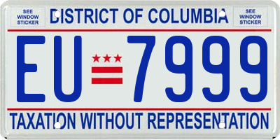 DC license plate EU7999