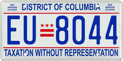 DC license plate EU8044