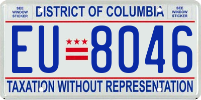 DC license plate EU8046