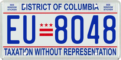 DC license plate EU8048