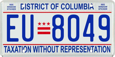 DC license plate EU8049