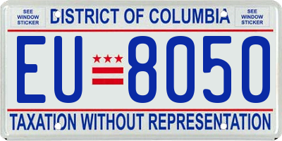 DC license plate EU8050