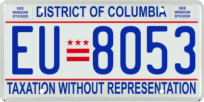 DC license plate EU8053