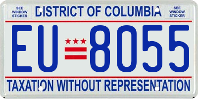 DC license plate EU8055