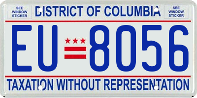 DC license plate EU8056
