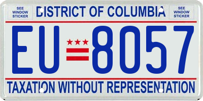DC license plate EU8057