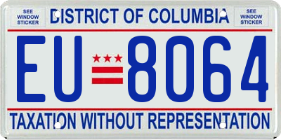 DC license plate EU8064