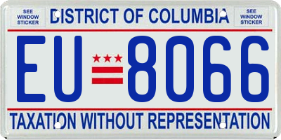 DC license plate EU8066