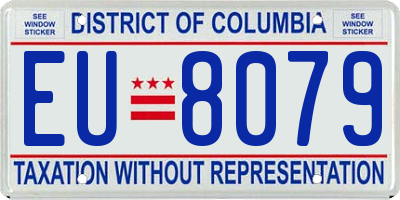 DC license plate EU8079