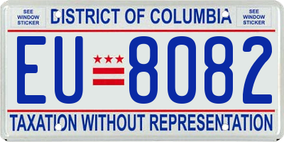 DC license plate EU8082