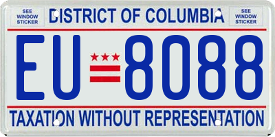 DC license plate EU8088