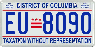 DC license plate EU8090