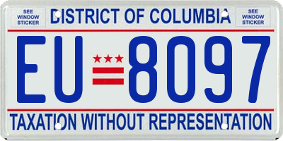 DC license plate EU8097