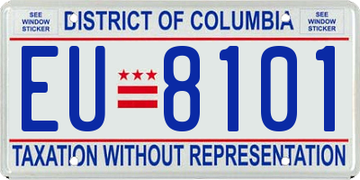 DC license plate EU8101