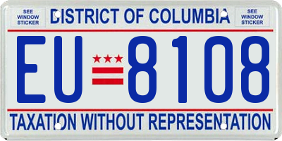 DC license plate EU8108