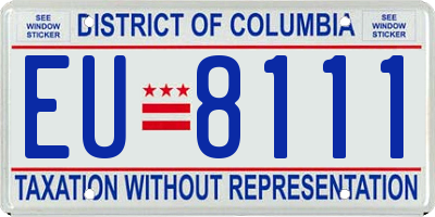DC license plate EU8111