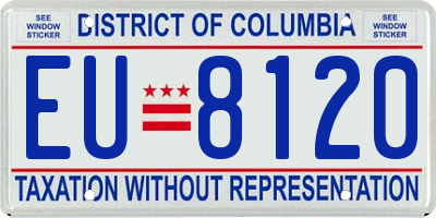DC license plate EU8120