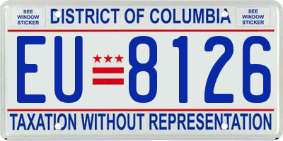 DC license plate EU8126