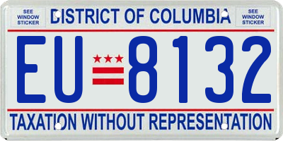 DC license plate EU8132