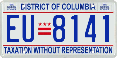 DC license plate EU8141