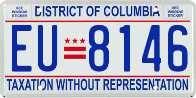 DC license plate EU8146