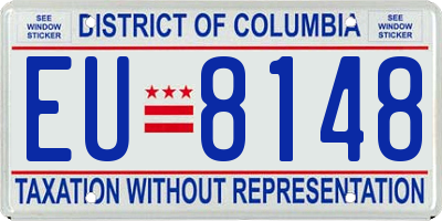 DC license plate EU8148