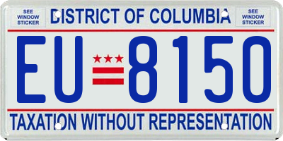 DC license plate EU8150