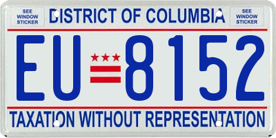 DC license plate EU8152